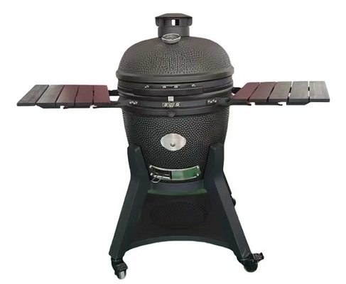Cây than 22 Inch Dot Pattern Ceramic Kamado Grills Với đá pizza đen