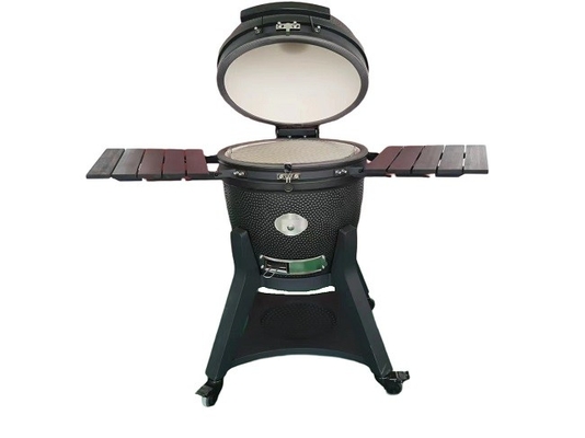 Cây than 22 Inch Dot Pattern Ceramic Kamado Grills Với đá pizza đen